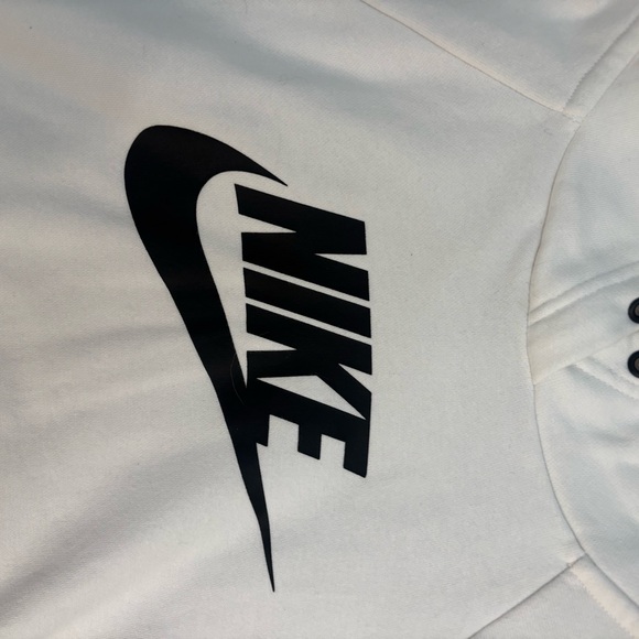 Nike Tops - Nike White Sweatshirt with Black Accents
